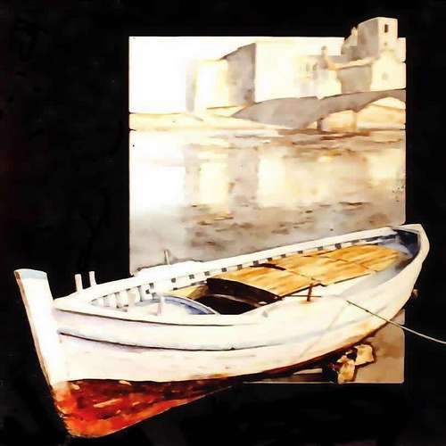 Barca in primo piano - cm.60x60 - 1995